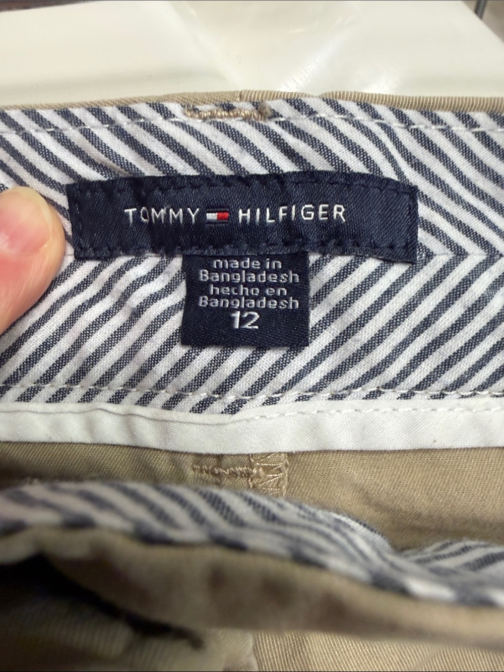 Tommy Hilfiger Tan Cotton Chino Shorts - 7” inseam - Picture 3 of 5